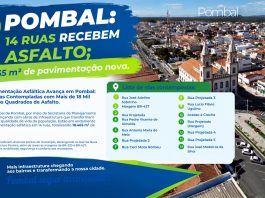 Pavimentação Asfáltica Avança em Pombal: 14 Ruas Contempladas com Mais de 18 Mil Metros Quadrados de Asfalto
